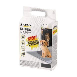 Пеленки для собак Croci Super Nappy 57х54 см, 30 шт &ndash; активированный уголь - masterzoo.ua