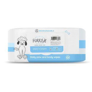 Салфетки для собак Furrish Bath Wipes 100 шт - детская присыпка - masterzoo.ua
