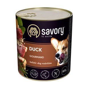 Влажный корм для собак Savory Adult 800 г - утка - masterzoo.ua