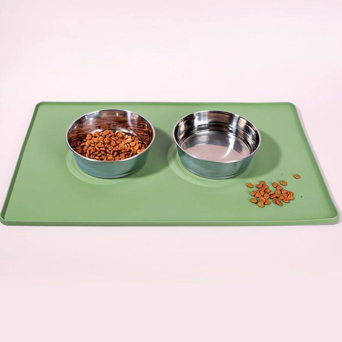 Pet Fun коврик под миски для собак 48х30х0,8 см - зеленый - masterzoo.ua
