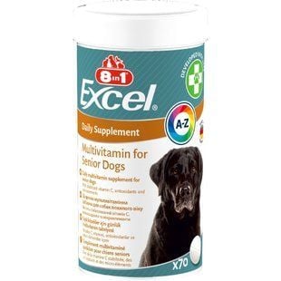 8in1 Excel Multi-Vitamin Senior Daily Supplement мультивитамины для собак 70 шт - masterzoo.ua