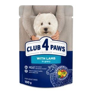 Влажный корм для собак Club 4 Paws Premium Small Breeds Adult 100 г - ягненок - masterzoo.ua