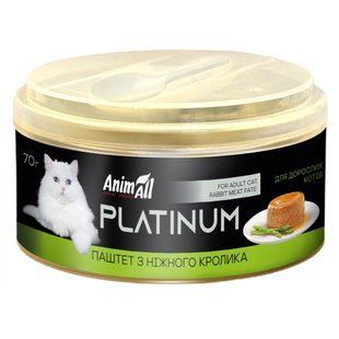 Вологий корм для котів AnimAll Platinum Adult 70 г - кролик - masterzoo.ua