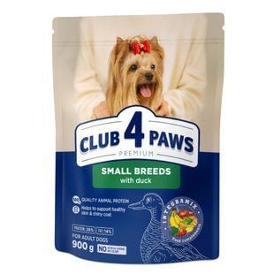 Cухой корм для собак Club 4 Paws Premium Small Breeds 900 г - утка - masterzoo.ua