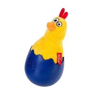 Игрушка для собак GiGwi I`m HERO Цыпленок-неваляшка с пищалкой | M - 14 см - masterzoo.ua