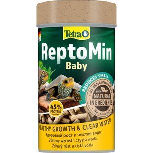 Сухой корм для молодых водоплавающих черепах Tetra ReptoMin Baby 32 г - палочки - masterzoo.ua