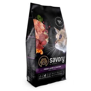 Сухой корм для кошек Savory Steril Fresh Adult 2 кг - ягненок и курица - masterzoo.ua