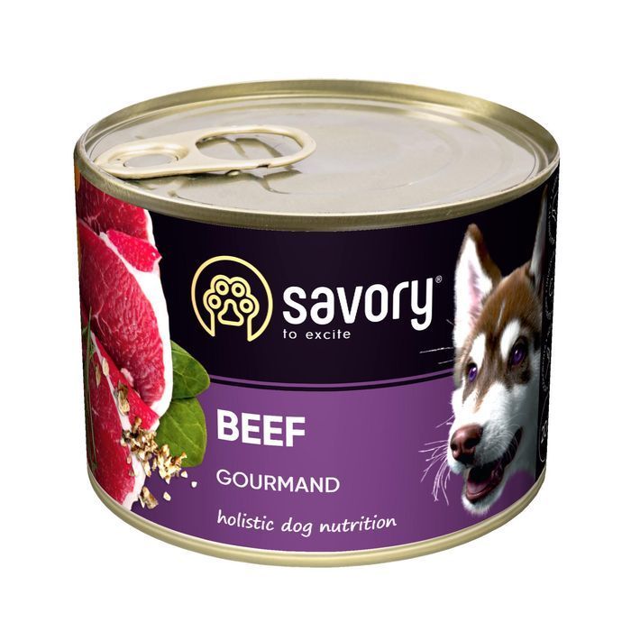 Набор влажного корма для собак Savory Adult 3+1 шт х 200 г - говядина - masterzoo.ua