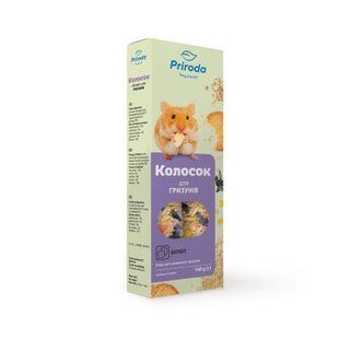 Лакомство для грызунов Priroda Колосок 2 шт х 70 г - бисквит - masterzoo.ua