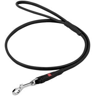 Collar Soft шкіряний повідець для собак 1,22 м х 0,8 см - чорний - masterzoo.ua