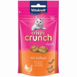 Лакомство для кошек Vitakraft Crispy Crunch 60 г - мясо птиц - masterzoo.ua