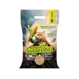 SuperCat кукурузный наполнитель 2,5 кг - без аромата - masterzoo.ua