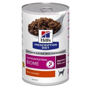 Влажный корм для собак Hill's Prescription Diet Gastrointestinal Biome Digestive/Fibre Care 370 г - курица - masterzoo.ua