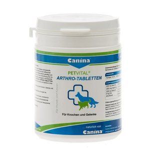 Добавка для кошек и собак Canina &laquo;PETVITAL Arthro-Tabletten&raquo; 180 таблеток, 180 г (для суставов) - masterzoo.ua