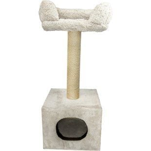 Когтеточка с домиком Pet Fashion Комфорт Плюс 95 см - бежевый - masterzoo.ua