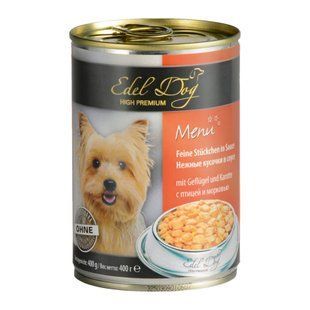 Вологий корм для собак Edel Dog High Premium 400 г - птиця та морква - masterzoo.ua