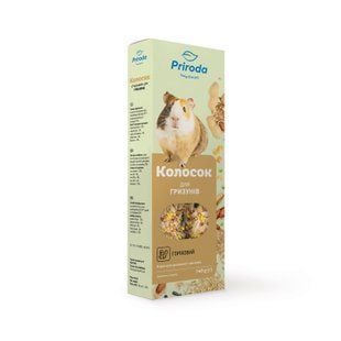 Лакомство для грызунов Priroda Колосок 2 шт х 70 г - орех - masterzoo.ua