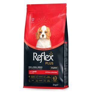 Cухий корм для цуценят Reflex Plus Puppy Mini & Small Breed Hypoallergenic 3 кг - ягня - masterzoo.ua