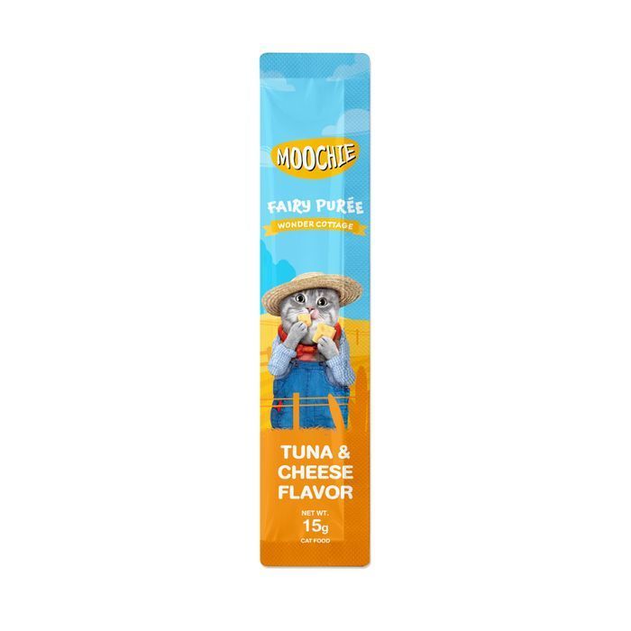 Ласощі для котів Moochie Fairy Puree 25 шт х 15 г - тунець та сир - masterzoo.ua