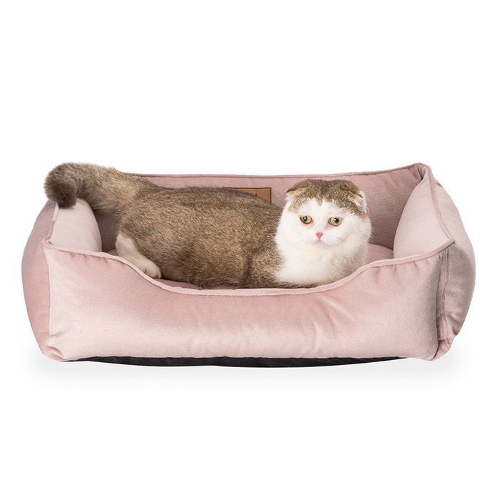 Лежак для котів Harley and Cho Dreamer Velour Pudra S 60 x 45 см  - masterzoo.ua
