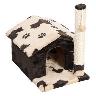 Priroda Шале будиночок-комплекс для котів 38x50x53 см - коричневий - masterzoo.ua