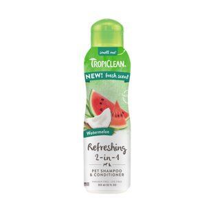 Шампунь-кондиціонер для собак TropiClean Refreshing 2 in 1 355 мл - кавун - dgs - masterzoo.ua