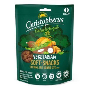 Ласощі для собак Christopherus Semi-moist Vegetarian 125 г - тапіока та гарбуз - masterzoo.ua