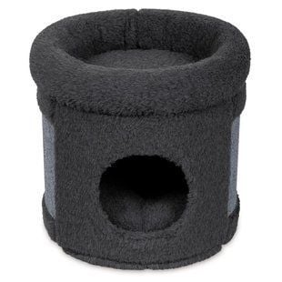 Pet Fun Дом домик-когтеточка для кошек 38х36 см - серый - masterzoo.ua