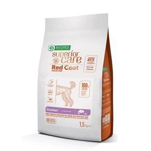 Cухой корм для щенков Nature's Protection Superior Care Red Coat Grain Free Junior Small Breeds 1,5 кг - лосось и криль - masterzoo.ua