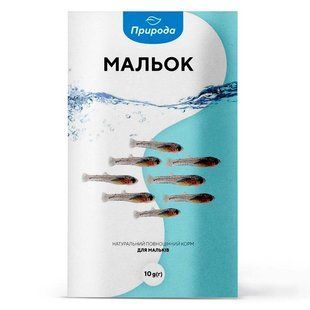 Сухой корм для молодых всеядных аквариумных рыб Priroda Малек 10 г - натуральный - masterzoo.ua