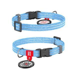 Ошейник для котов COLLAR WOUDOG Светоотражающий ХS - голубой - masterzoo.ua