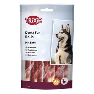Лакомство для собак Trixie Denta Fun Rolls 12 см 10 шт 80 г - утка - masterzoo.ua