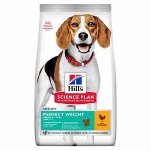 Cухой корм для собак Hill&rsquo;s Science Plan Perfect Weight Medium Breed Adult 2 кг - курица - masterzoo.ua