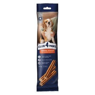 Лакомство для собак Club 4 Paws Dental Sticks Medium Breed 77 г - masterzoo.ua