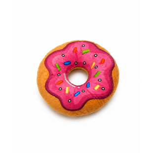 Игрушка для собак Pet Fun Пончик с пищалкой 12х3 см - разноцветный. - masterzoo.ua