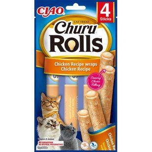 Ласощі для котів Inaba Juicy Rolls 4 шт х 10 г - курка - masterzoo.ua