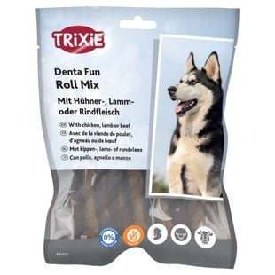 Лакомство для собак Trixie Denta Fun Roll Mix 250 г - ассорти - masterzoo.ua