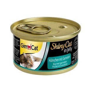 Влажный корм для кошек GimCat Shiny Cat 70 г - курица и креветки - masterzoo.ua