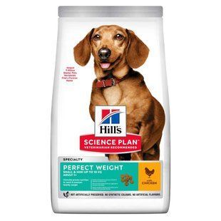 Cухой корм для собак Hill&rsquo;s Science Plan Perfect Weight Small&Mini Adult 1,5 кг - курица - masterzoo.ua