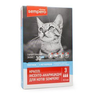 Vitomax Sempero краплі на холку для котів 3 шт х 0,5 мл - masterzoo.ua