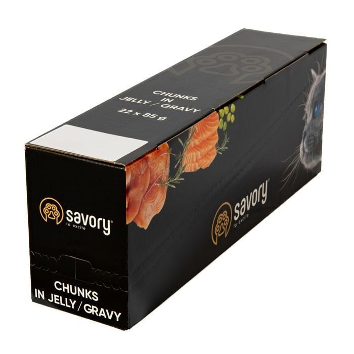 Упаковка влажного корма для кошек Savory Sterilized 22 шт х 85 г - индейка и морковь - masterzoo.ua