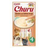 Лакомство для кошек Inaba Churu 4 шт х 14 г - курица и лосось - masterzoo.ua