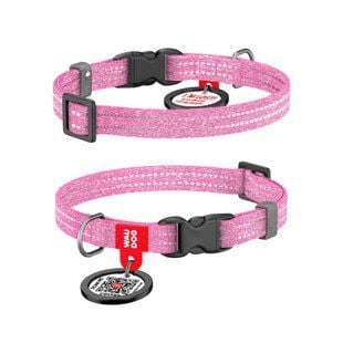 Ошейник для кошек COLLAR WAUDOG Светоотражающий XS - розовый - masterzoo.ua