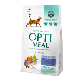 Сухий корм для котів Optimeal Sterilised Adult 700 г - лосось - masterzoo.ua