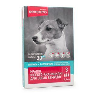 Vitomax Sempero капли на холку для собак 3-10 кг 3 шт х 0,5 мл - masterzoo.ua