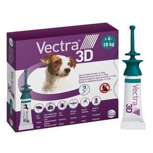Краплі на холку для собак Ceva Vectra 3D від 4 до 10 кг, 1 шт - masterzoo.ua