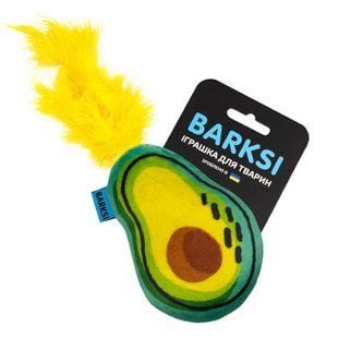 Barksi Авокадо игрушка для кошек 12x9 см - разноцветный - masterzoo.ua