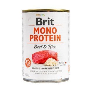 Влажный корм для собак Brit Care Mono Protein 400 г - говядина и рис - masterzoo.ua