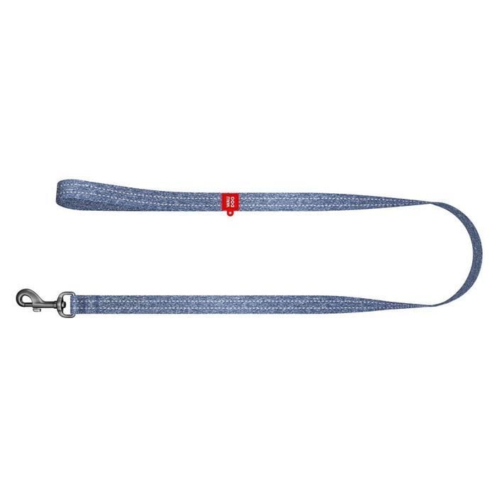 Повідець світловідбивний Collar WAUDOG Re-cotton 2 м/20 мм (синій) - masterzoo.ua