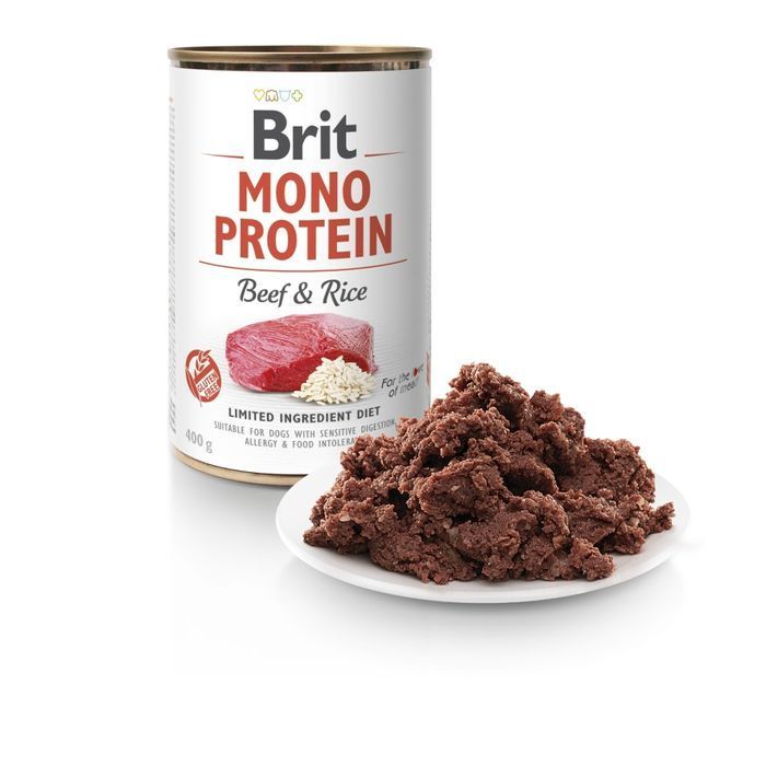 Вологий корм для собак Brit Care Mono Protein 400 г - яловичина та рис - masterzoo.ua